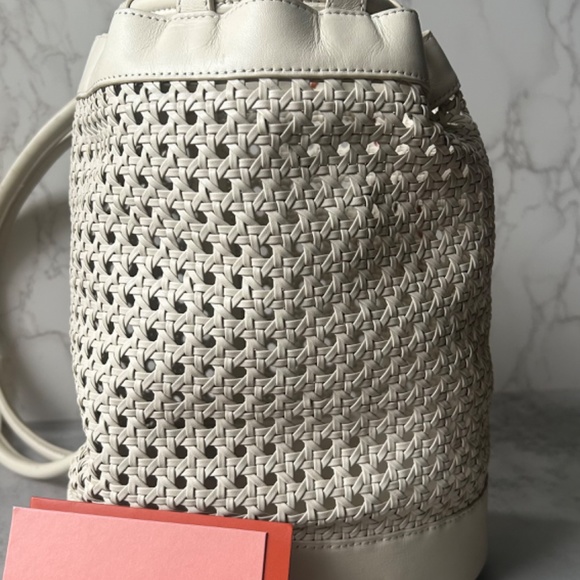 Cult Gaia Fifi Backpack in White Leather New Women's Bag - Picture 5 of 10